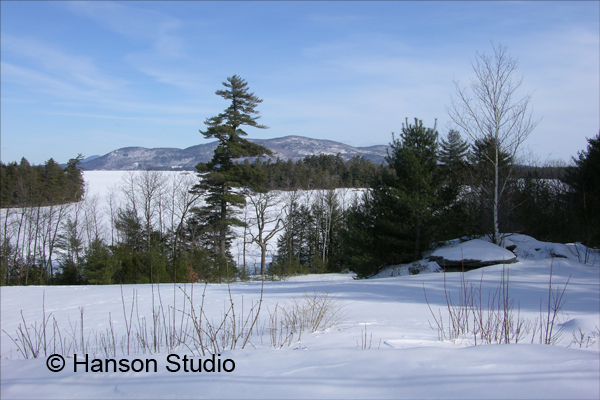 Squam Lake, NH - Lake from Rt 113 Winter